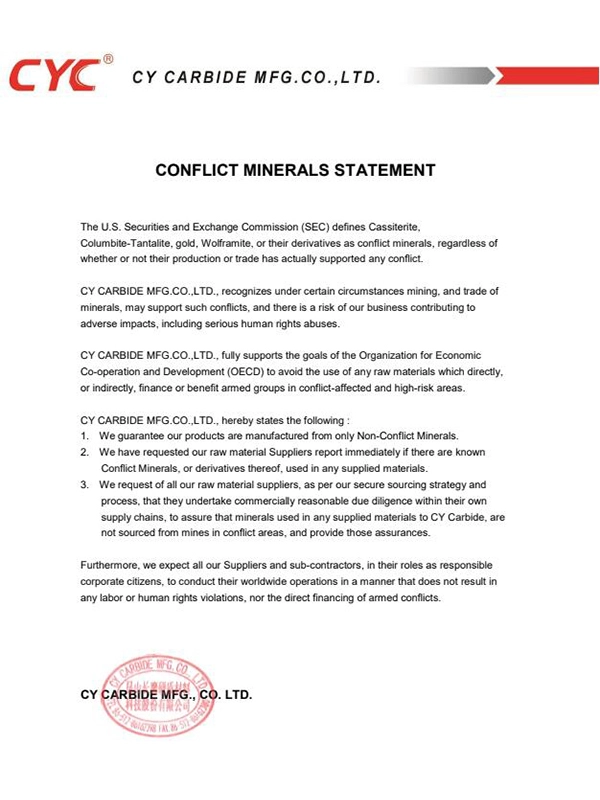 CYC Conflict Minerals Statement