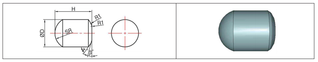 Hemispherical Shaped Inserts