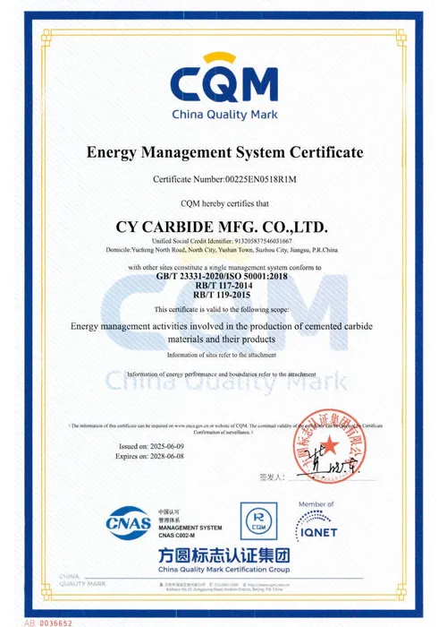 Energy Management System Certificate